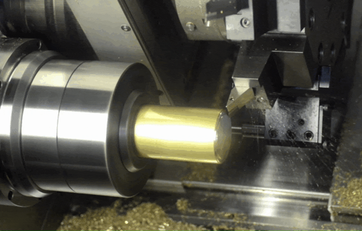 CNC lathe milling brass