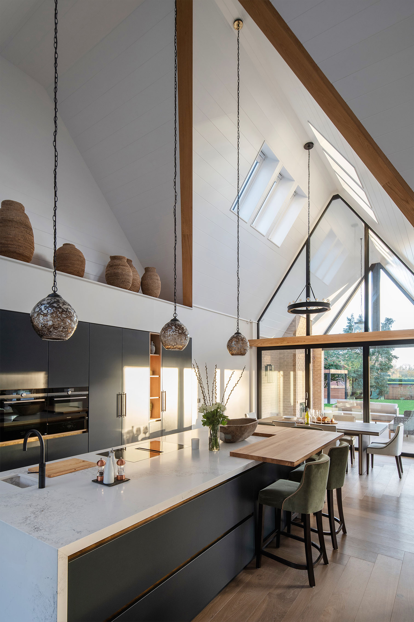 Bayswater Interiors Manor House kitchen with vaulted ceiling